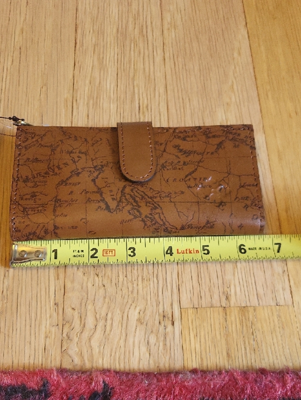 Patricia Nash Brown Map-Print Leather Wallet - Picture 15 of 16